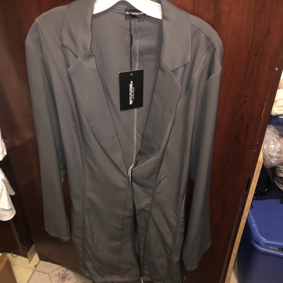 Prettylittlething Grey Blazer Dress - Picture 7 of 10